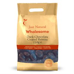 Just Natural Wholesome Dark Chocolate Coated Raisins 250g