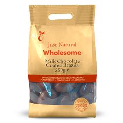 Just Natural Wholesome Milk Chocolate Coated Brazils 250g