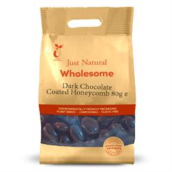 Just Natural Wholesome Dark Chocolate Coated Honeycomb 80g