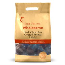 Just Natural Wholesome Dark Chocolate Coated Brazils 250g