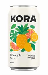 KORA Sparkling Prebiotic Pineapple Yuzu Drink 330ml