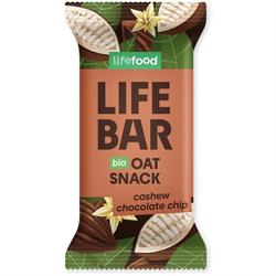 Life Food Organic Lifebar Oat Snack Cashew Chocolate Chip 40 g