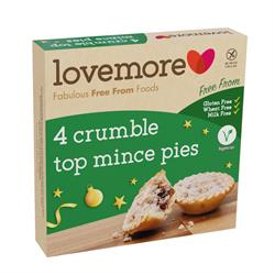 Lovemore Foods Lovemore Gluten Free 4 Crumble Top Mince Pies 230g