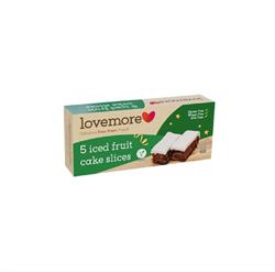 Lovemore Foods Lovemore 5 Wheat Gluten & Milk Free Iced Fruit Cake Slices 260g