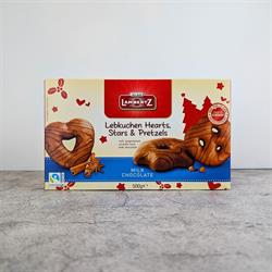 Lambertz Lambertz Milk Hearts Stars & Pretzels 500g