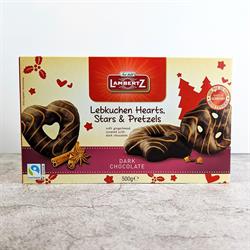 Lambertz Lambertz Dark Chocolate Hearts Stars & Pretzels 500g