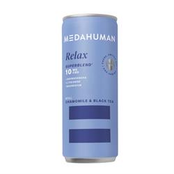 Medahuman MEDAHUMAN RELAX is a chamomile & black tea flavoured CBD+ drink.
