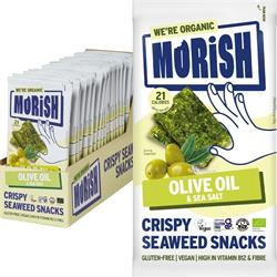 Morish Snacks Morish Snacks Organic Olive Oil Seaweed Snacks 4g