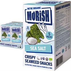Morish Snacks Morish Snacks Organic Sea Salt Seaweed Snacks 5x4g