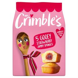 Mrs Crimbles Mrs Crimbles 5 Gloriously Gooey Strawberry Sponge Cakes with Filling 175g