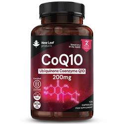 New Leaf Products CoQ10 Capsules - Co Enzyme 200mg 120 Vegan Capsules