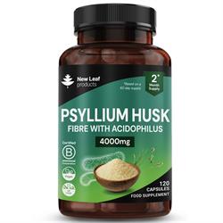 New Leaf Products Psyllium Husk 4000mg Vegan 120 Capsules