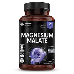 New Leaf Products Magnesium Malate 1200mg Elemental 180mg 120 Vegan Capsules
