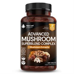 New Leaf Products Blend Of 6 Mushroom Extracts Complex 120 Capsules