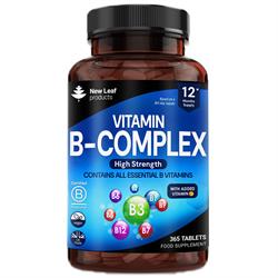 New Leaf Products All 8 Essential B Vitamins - 365 Vegan Tablets