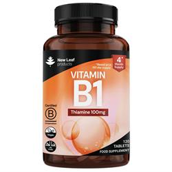 New Leaf Products Vitamin B1 100mg Thiamine Heart & Nervous System 120 Tablets