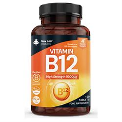 New Leaf Products Vitamin B12 1000mcg Methylcobalamin 120 Vegan Tablets