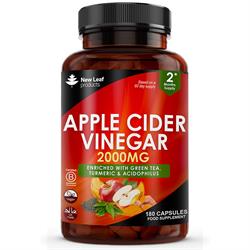 New Leaf Products Apple Cider Vinegar Complex + Mother & Nutrients 180 Caps