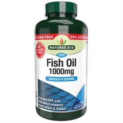 Natures Aid Promo Packs Fish Oil - 1000mg 180 + 33 % EXTRA FREE