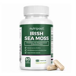 Nutripact Irish Sea Moss Bladderwrack & Burdock Root - 60 Vegan Capsules