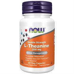 Now Foods Double Strength L-Theanine 200mg - 60 vcaps