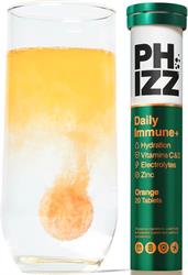 Phizz Daily Immune+ Orange Effervescent 20 Tablets