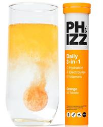 Phizz 3in1 Hydration Electrolytes Vitamins - Orange - 20 Tabs