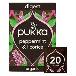 Pukka Herbs Peppermint & Licorice 20 organic herbal tea sachets