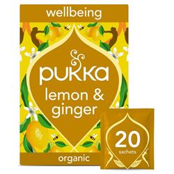 Pukka Herbs Lemon Ginger & a touch of Manuka Honey Tea x 20 sachets