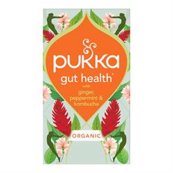 Pukka Herbs Gut Health with peppermint ginger & kombucha Tea Bags