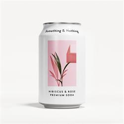 Something & Nothing Hibiscus & Rose Premium Soda 330ml