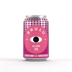 BRULO BRULO All Good IPA Alcohol Free Beer 0.5% ABV WITH ADDED FIBRE