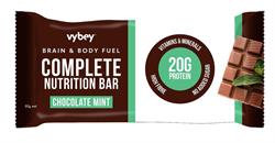Vybey Complete Nutrition Bar Chocolate Mint. 80g bar.