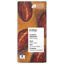 Vivani Dark 60% Chocolate with Date Sugar Vegan Organic 80g