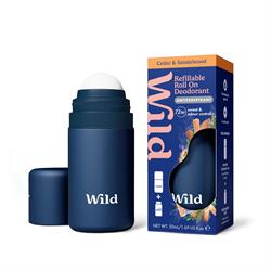 Wild Wild Men's Navy Case and Sandalwood Antiperspirant Roll On 50ml