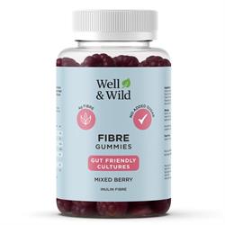 Well and Wild Well & Wild Fibre Gummies Mixed Berry 60 Gummies