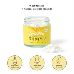 Zerolla Natural Mouthwash 150 Tablets - Italian Lemon + Fluoride-free