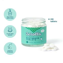 Zerolla Natural Mouthwash 150 Tablets - Double Mint + Natural Fluoride