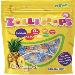 Zolli Pops Pineapple Sugar Free Lollipop Pouch 80g