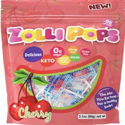 Zolli Pops Cherry Sugar Free Lollipop Pouch 80g