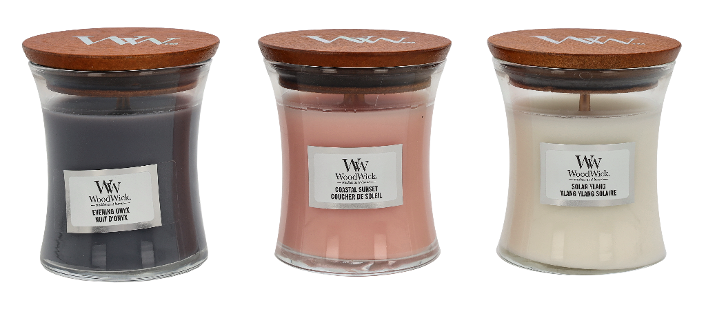 Woodwick 3 Mini Floral Candles Set 3 piece