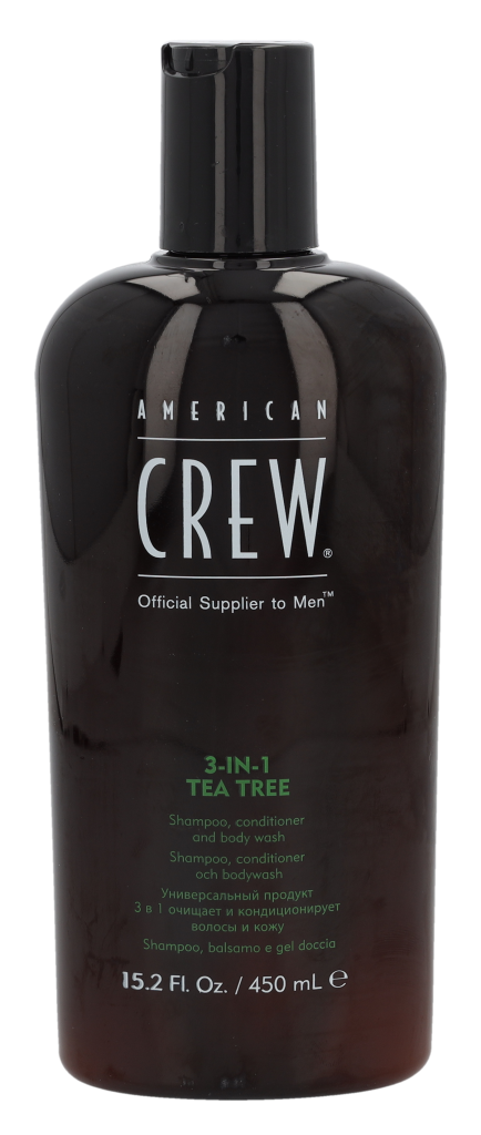 American Crew Tea Tree 3In1 Shampoo Conditioner & Body Wash 450 ml