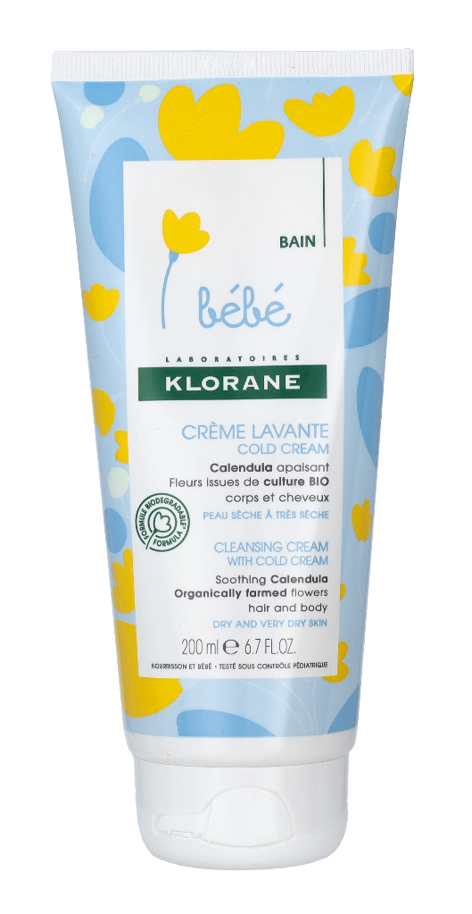 Klorane Bebe Cleansing Cold Cream - Flowers 200 ml