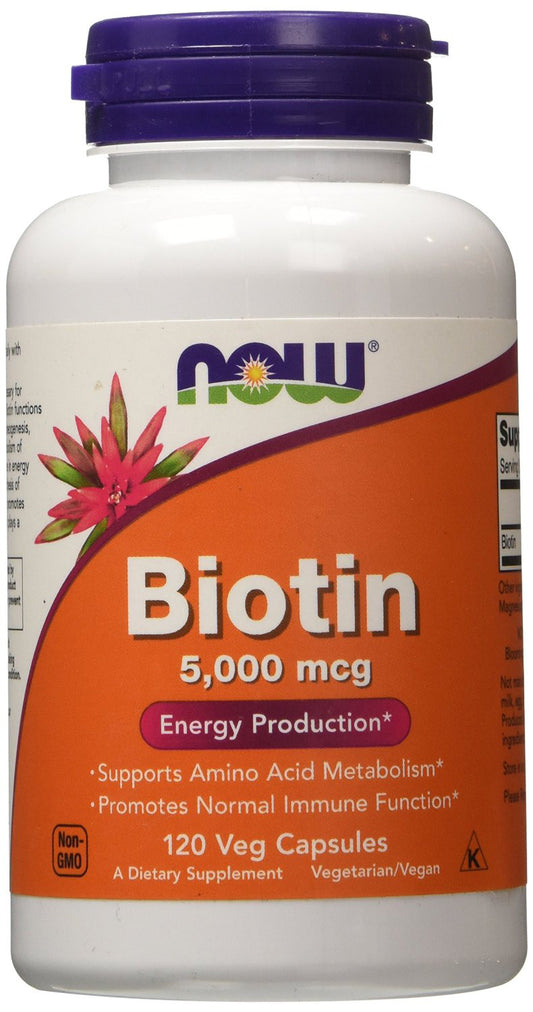 NOW Foods: Biotin, 5000mcg - 120 vcaps