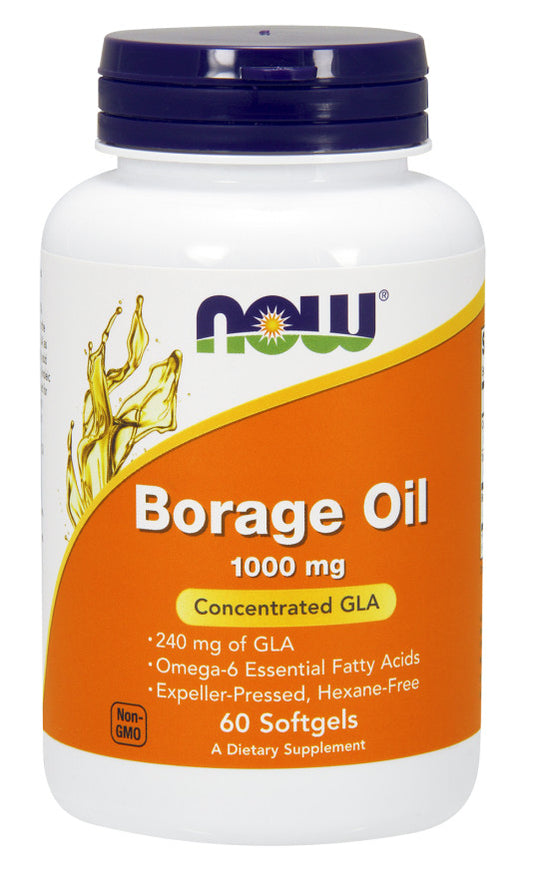 NOW Foods: Borage Oil, 1000mg - 60 softgels