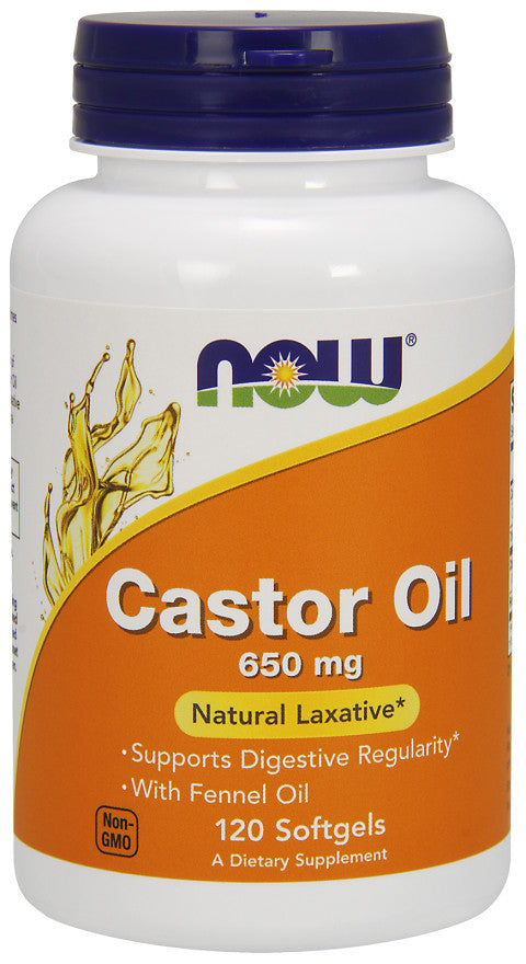 NOW Foods: Castor Oil, 650mg - 120 softgels