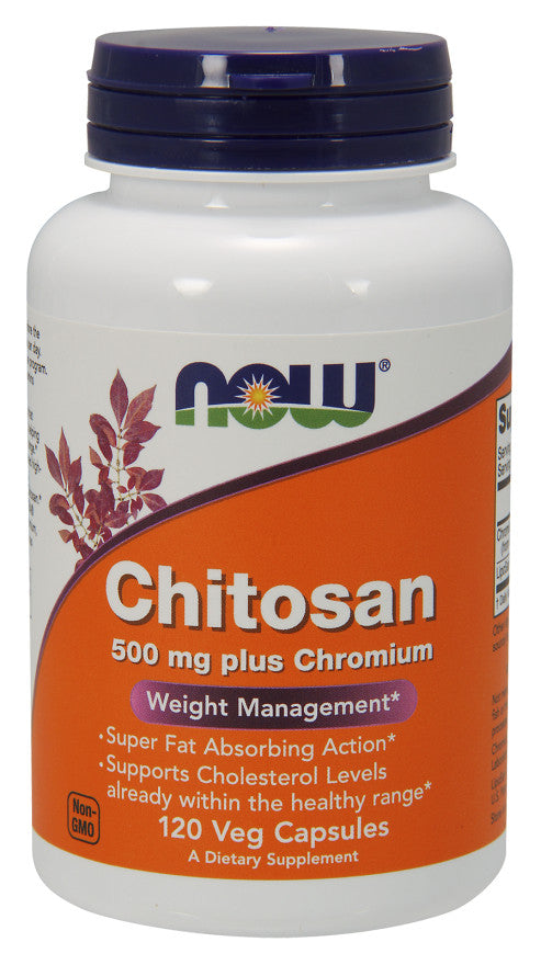 NOW Foods: Chitosan, 500mg Plus Chromium - 120 vcaps