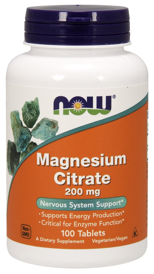 NOW Foods: Magnesium Citrate, 200mg - 100 tablets