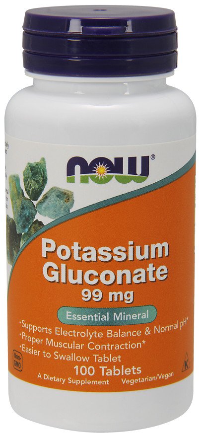 NOW Foods: Potassium Gluconate, 99mg - 100 tablets