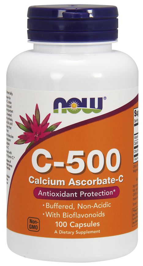 NOW Foods: Vitamin C-500 Calcium Ascorbate-C - 100 caps